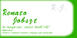 renato jobszt business card